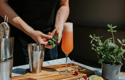 Main image linking to post titles: Garden to Glass: How Hotels Are Using Fresh Herbs to Rethink Spring Cocktails