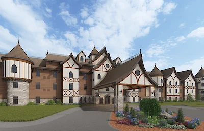 Main image linking to post titles: This Medieval-Themed Hotel Is Wisconsin Dells’ Most Imaginative New Opening—With a Giant Dragon, Enchanted Pools, and Sprawling Family-Friendly Entertainment